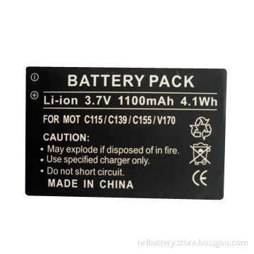 3.7V/1,100mAh, 4.1Wh, Lithium-ion Battery for Motorola C115/C139/C155/V170